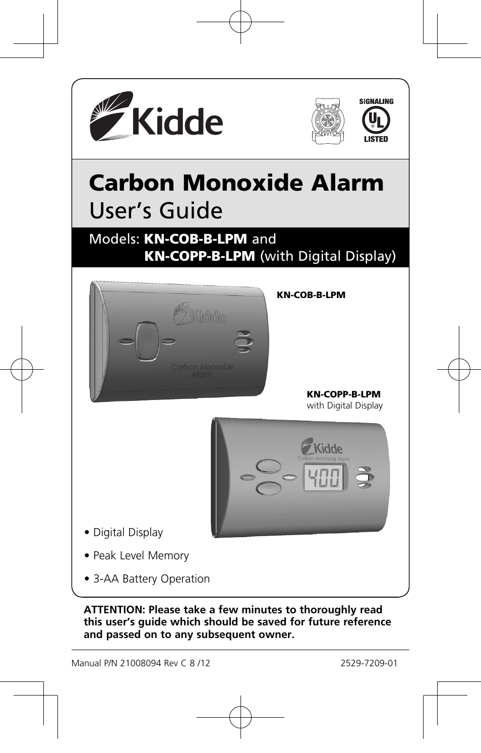 Kidde KN-COB-B-LPM User Manual | 19 pages