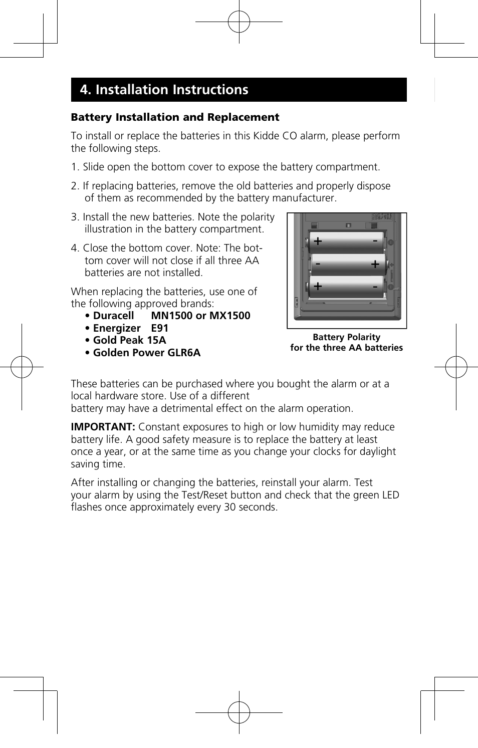 Installation instructions | Kidde KN-COB-B-LPM User Manual | Page 12 / 19