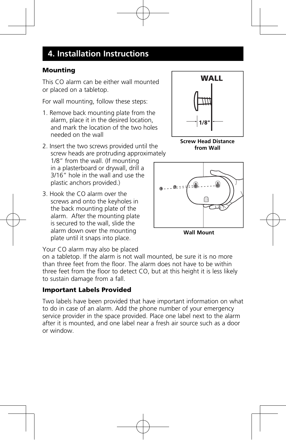 Installation instructions | Kidde KN-COB-B-LPM User Manual | Page 13 / 19