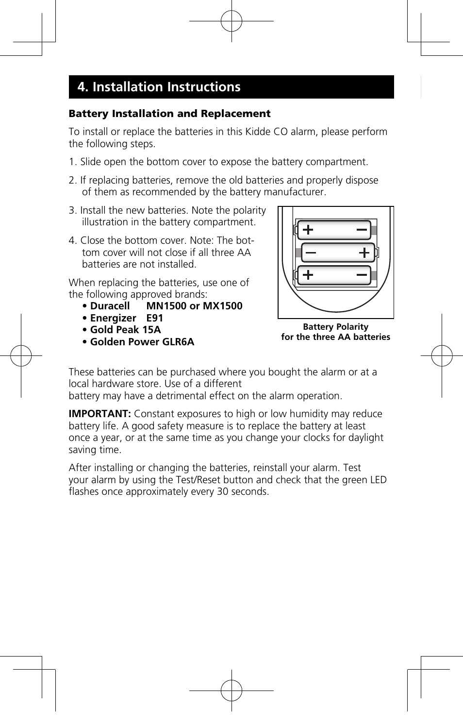 Installation instructions | Kidde KN-COPP-B-LP User Manual | Page 12 / 19