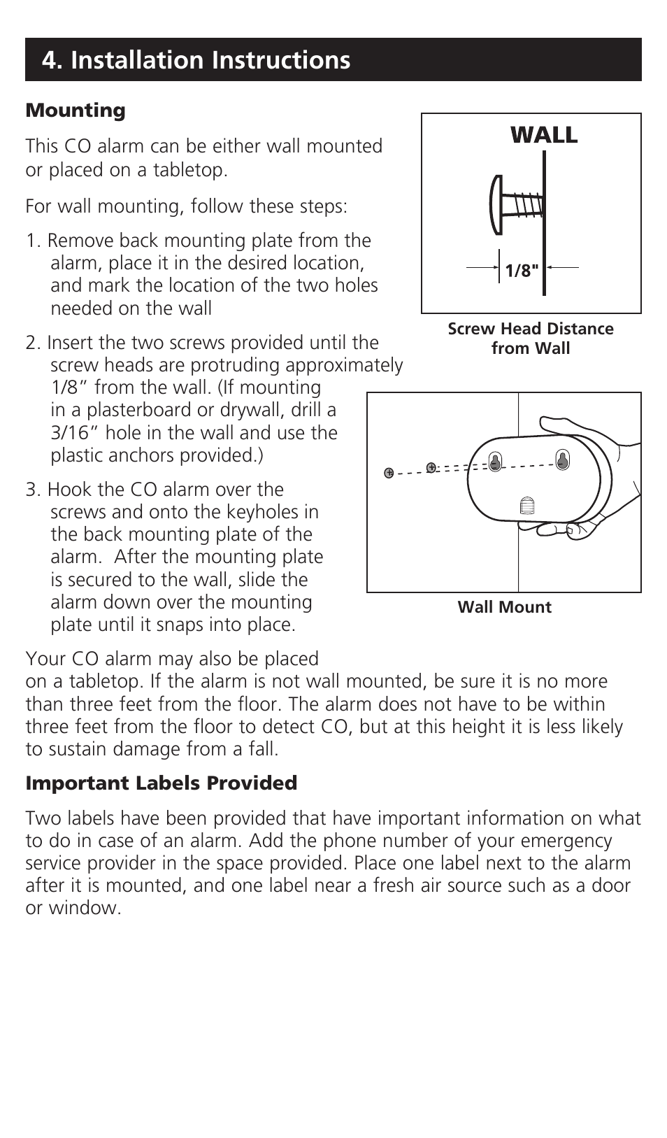 Installation instructions | Kidde KN-COB-LP2 User Manual | Page 11 / 16