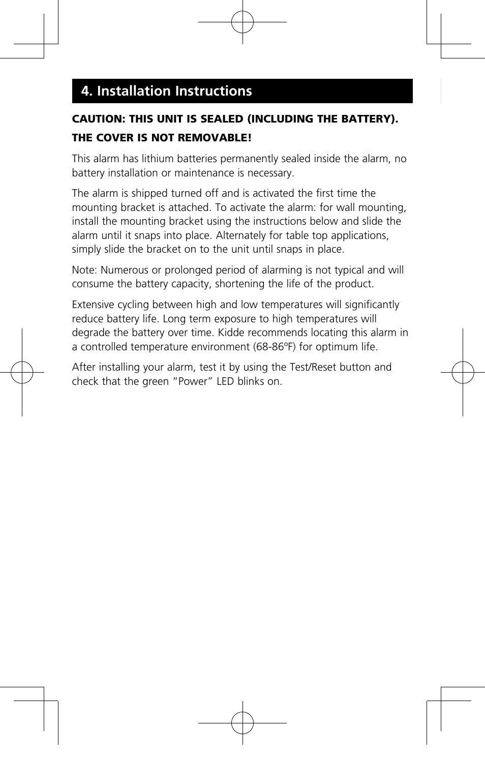Installation instructions | Kidde C3010-D User Manual | Page 12 / 19