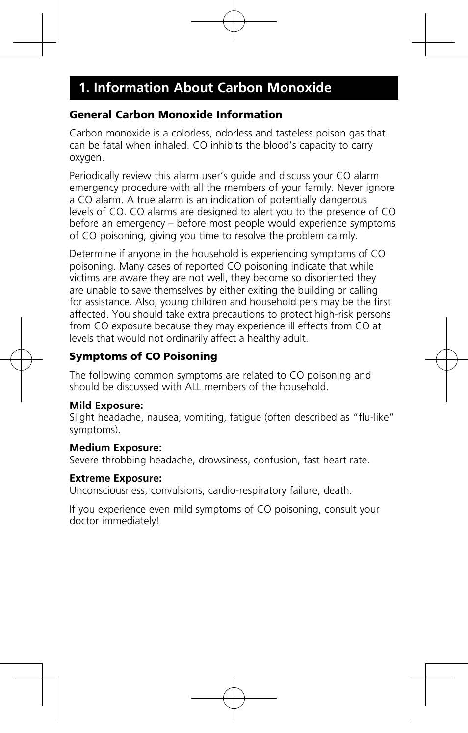 Information about carbon monoxide | Kidde C3010-D User Manual | Page 5 / 19
