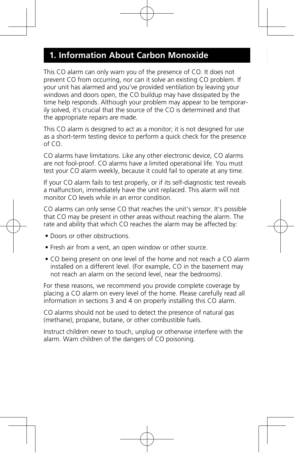 Information about carbon monoxide | Kidde C3010-D User Manual | Page 8 / 19