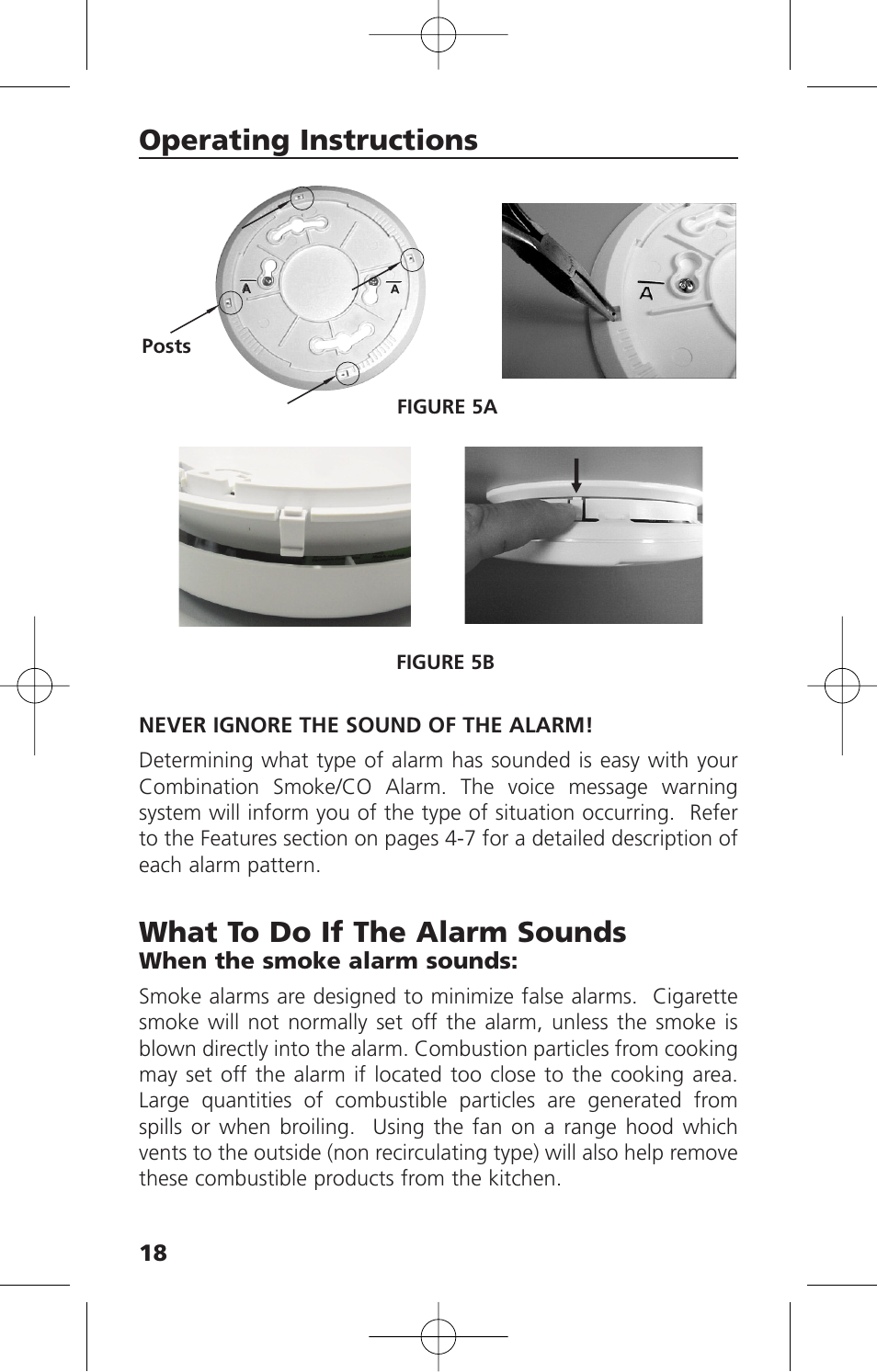 What to do if the alarm sounds, Operating instructions | Kidde i12010SCO User Manual | Page 20 / 33