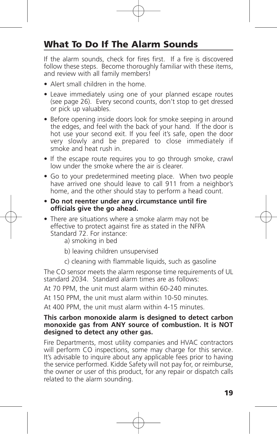 What to do if the alarm sounds | Kidde i12010SCO User Manual | Page 21 / 33