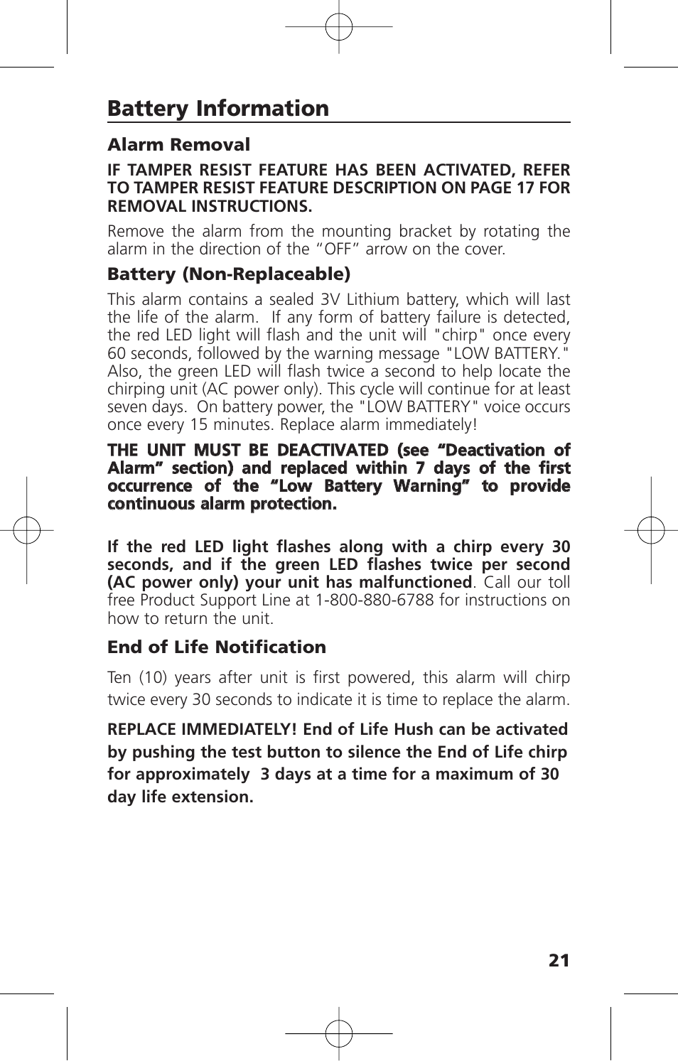 Battery information | Kidde i12010SCO User Manual | Page 23 / 33