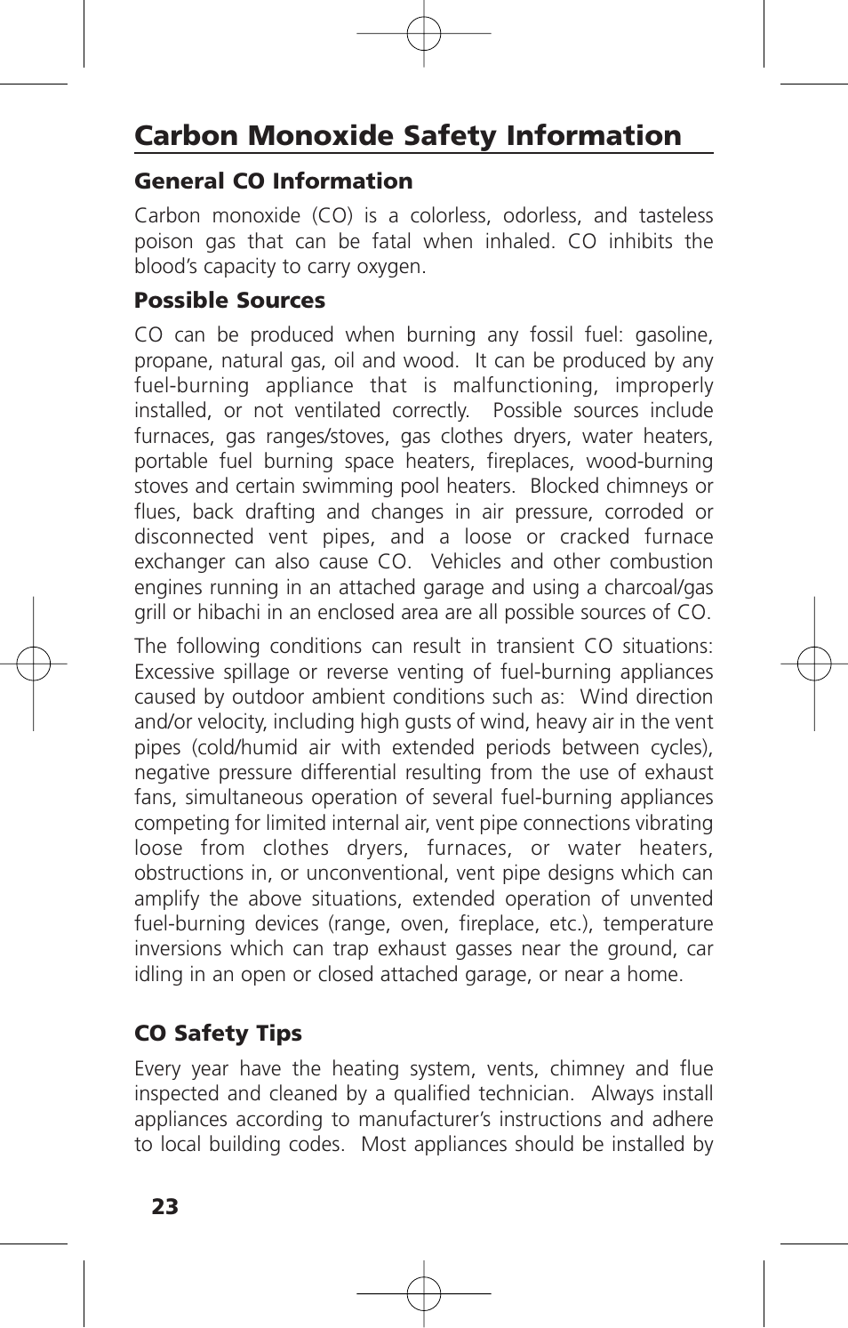 Carbon monoxide safety information | Kidde i12010SCO User Manual | Page 26 / 33