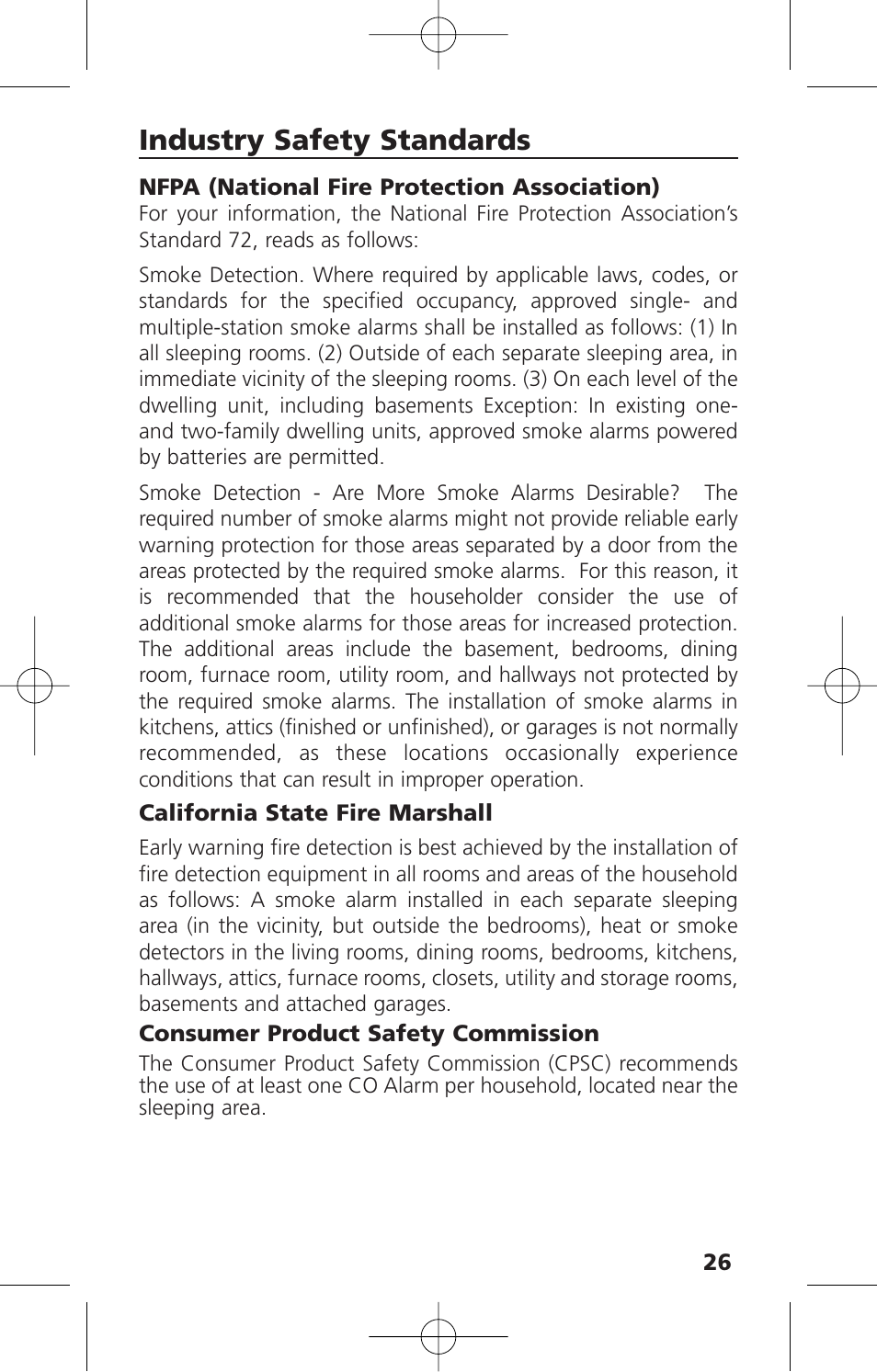 Industry safety standards | Kidde i12010SCO User Manual | Page 29 / 33