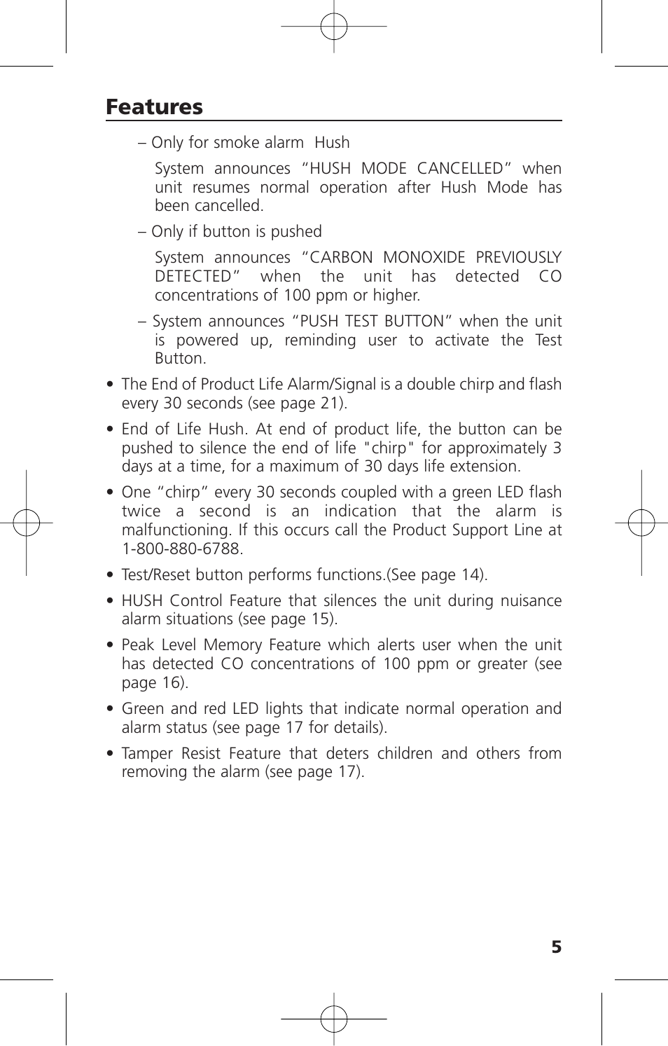 Features | Kidde i12010SCO User Manual | Page 7 / 33