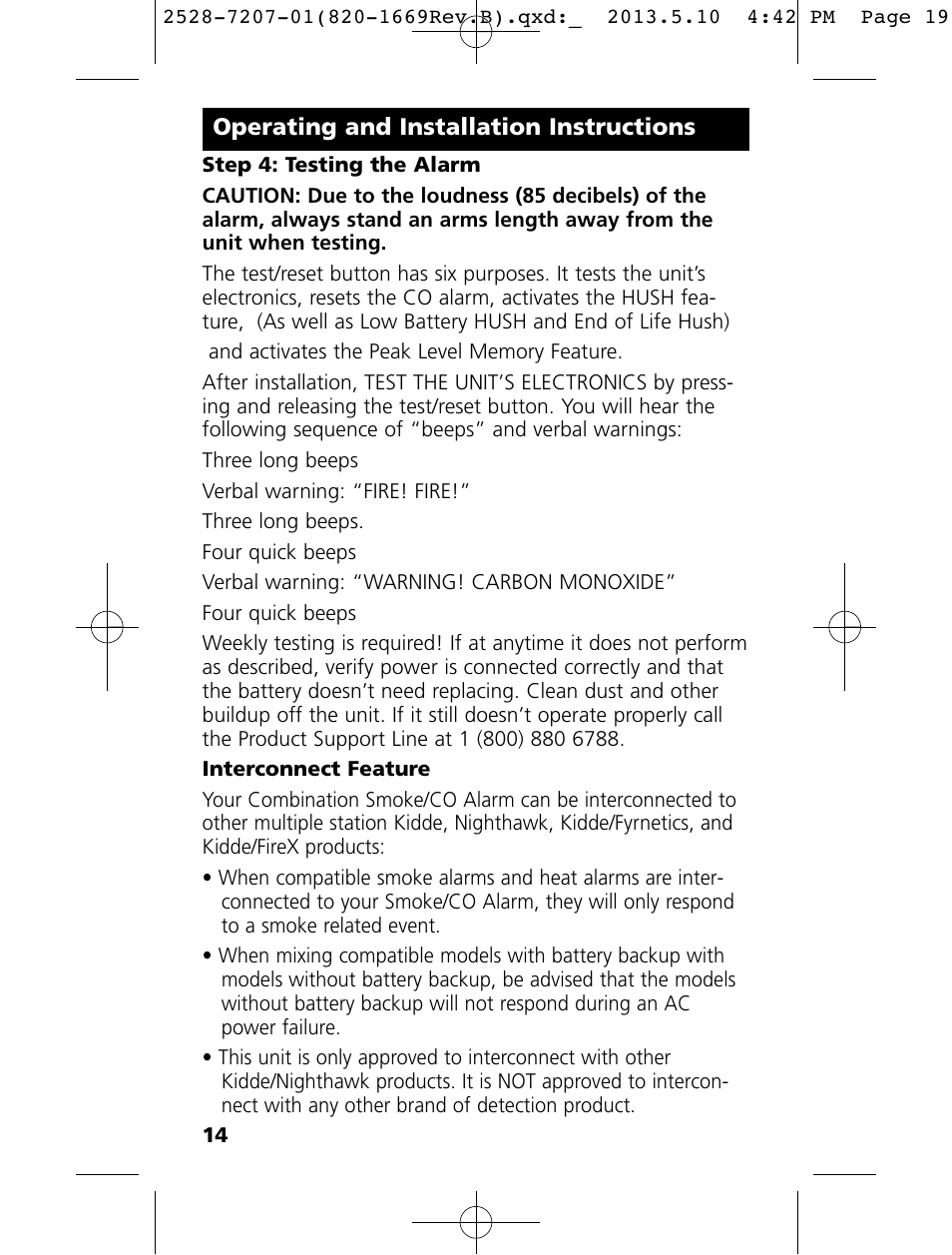 Kidde KN-COPE-I User Manual | Page 19 / 35