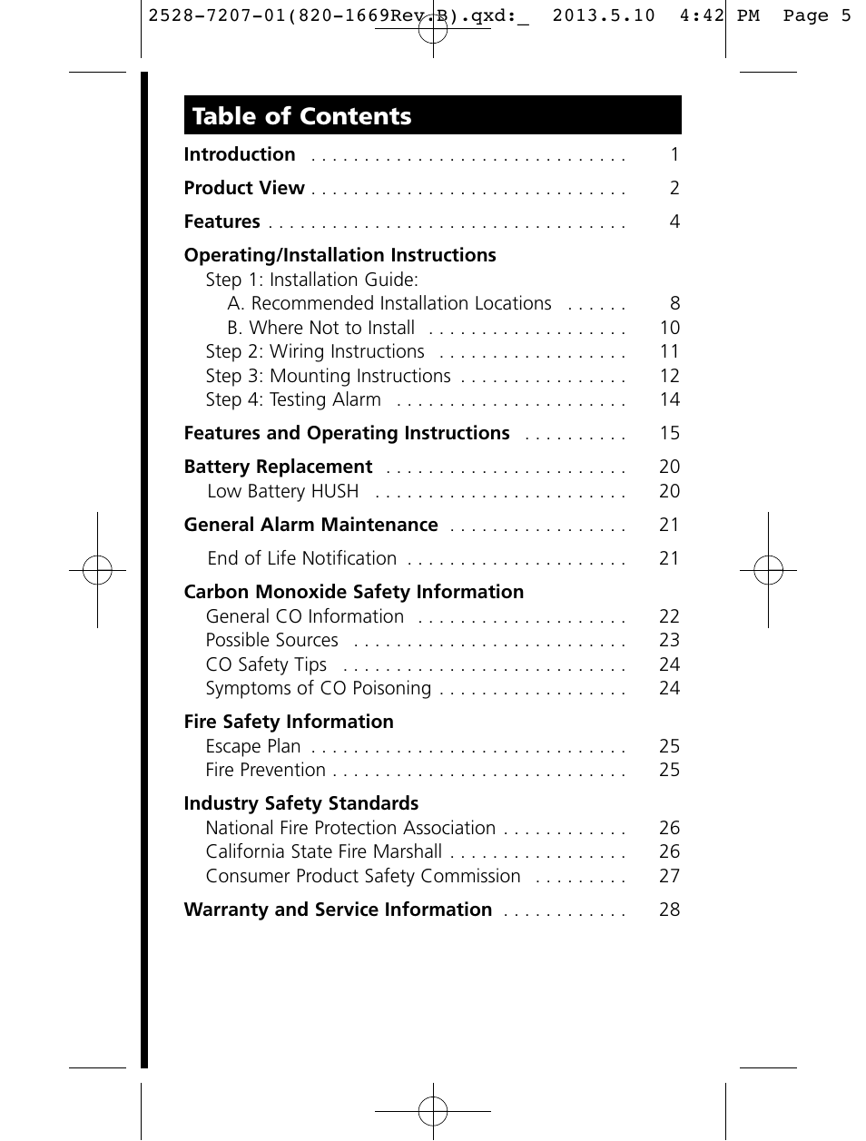 Kidde KN-COPE-I User Manual | Page 5 / 35