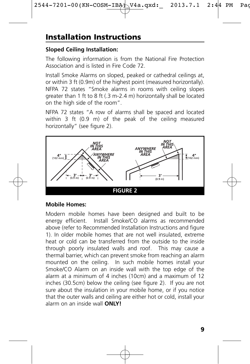 Installation instructions | Kidde KN-COSM-IB User Manual | Page 11 / 33