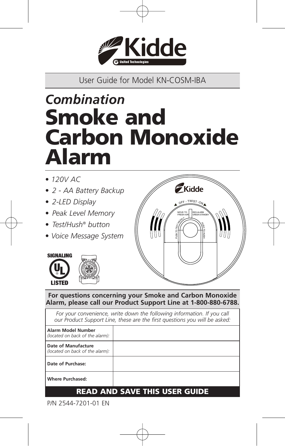 Kidde KN-COSM-IBA User Manual | 33 pages