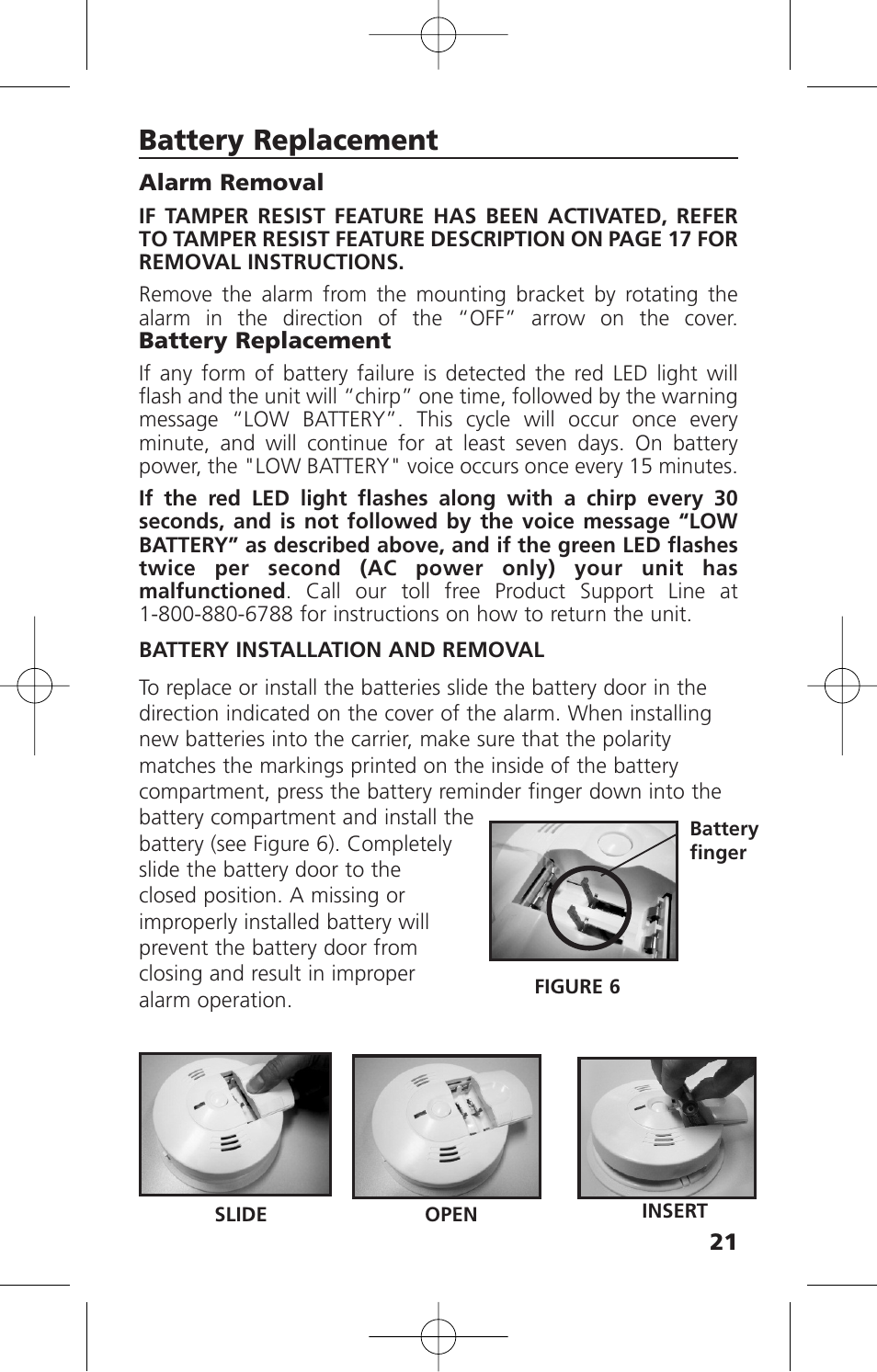Battery replacement | Kidde KN-COSM-IBA User Manual | Page 23 / 33