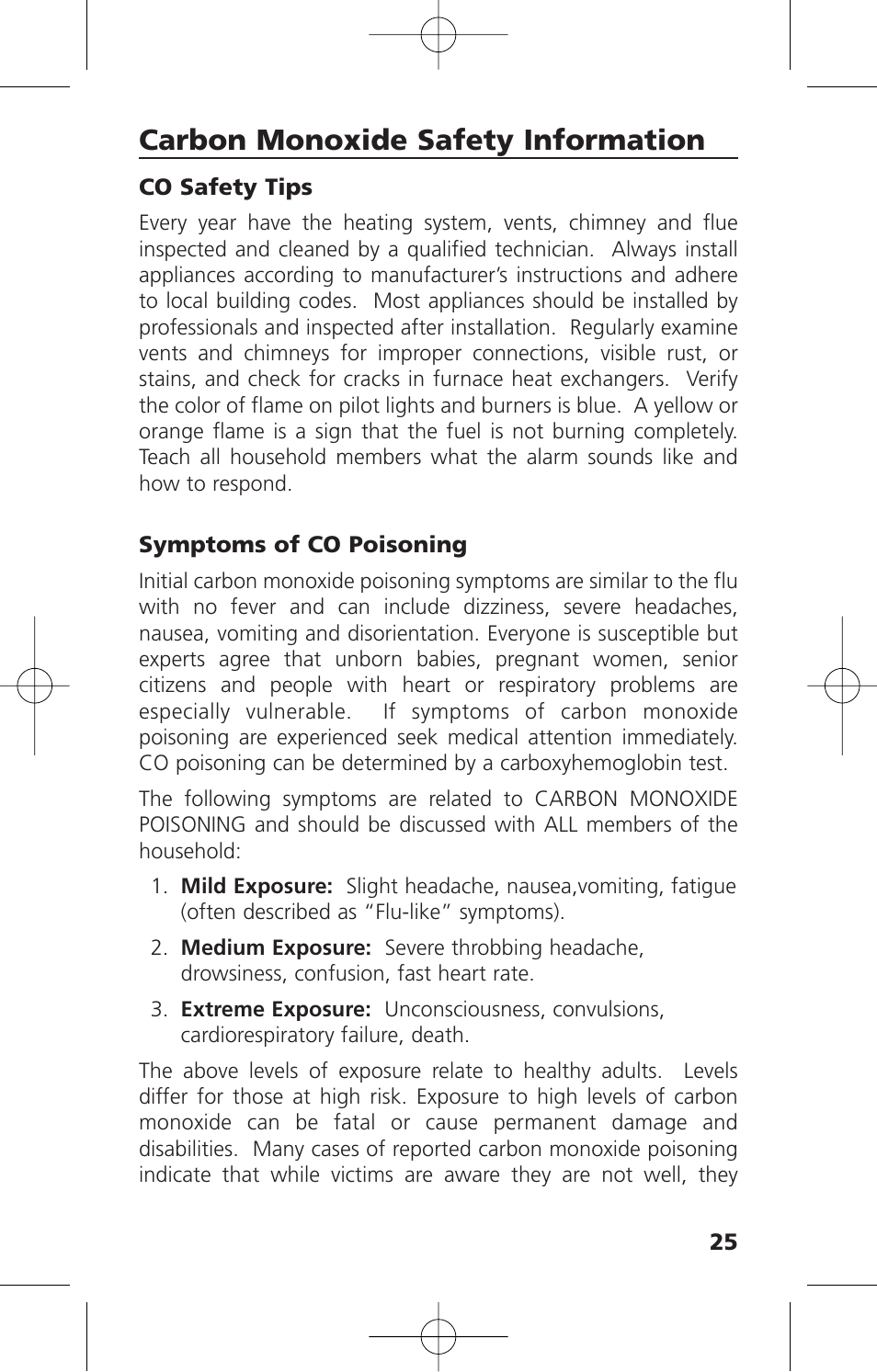 Carbon monoxide safety information | Kidde KN-COSM-IBA User Manual | Page 27 / 33