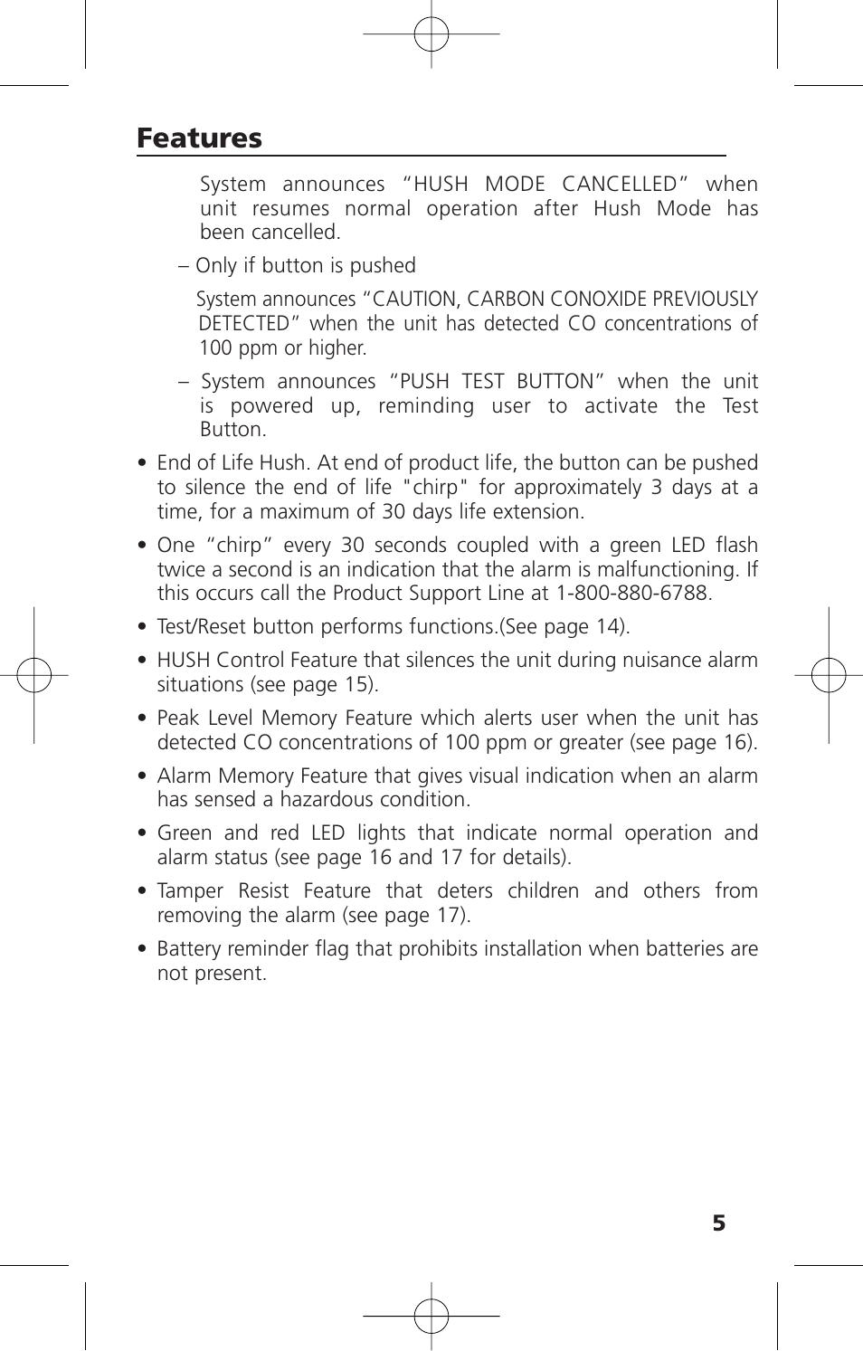 Features | Kidde KN-COSM-IBA User Manual | Page 7 / 33
