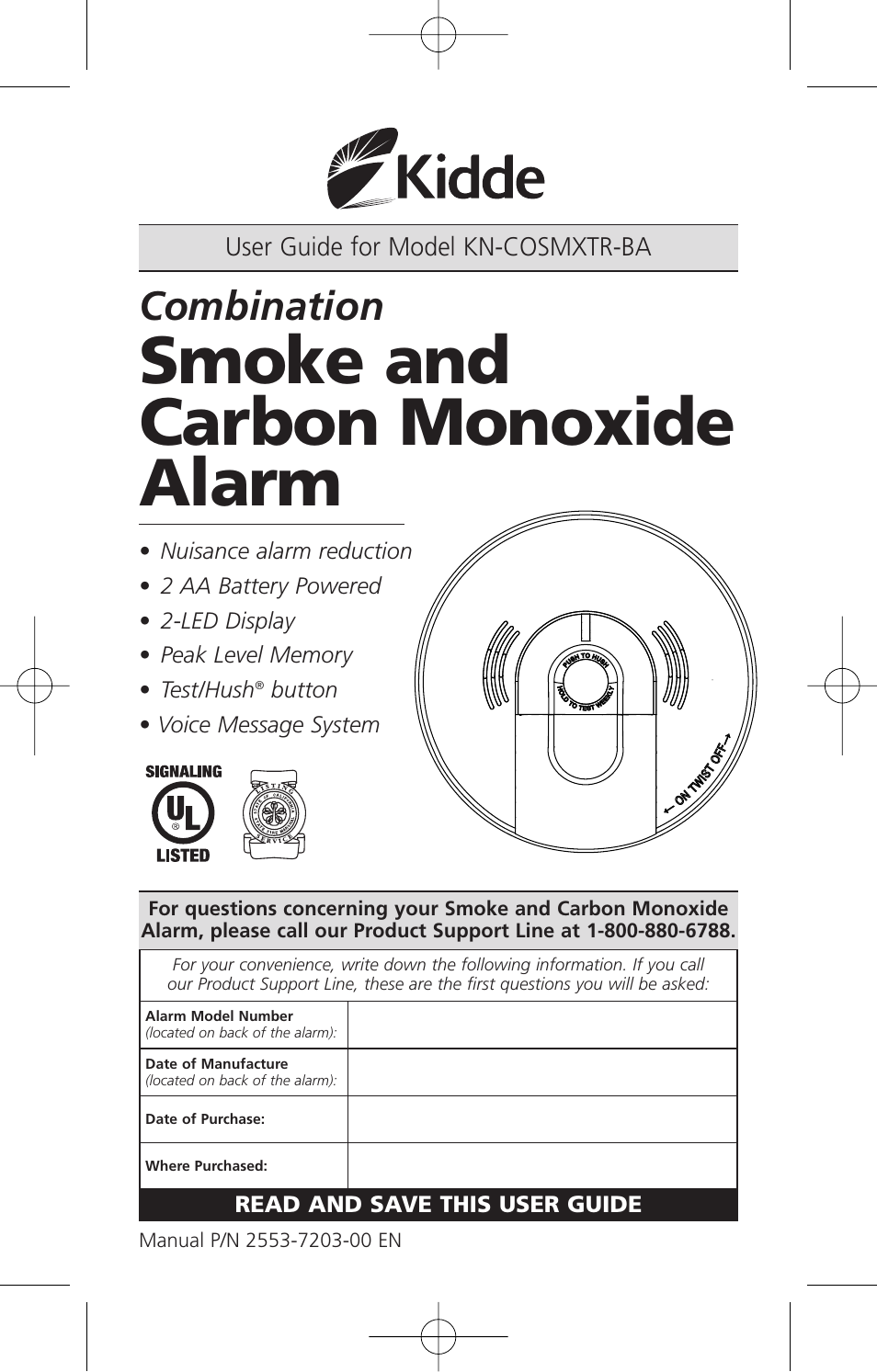 Kidde KN-COSM-XTR-BA User Manual | 30 pages