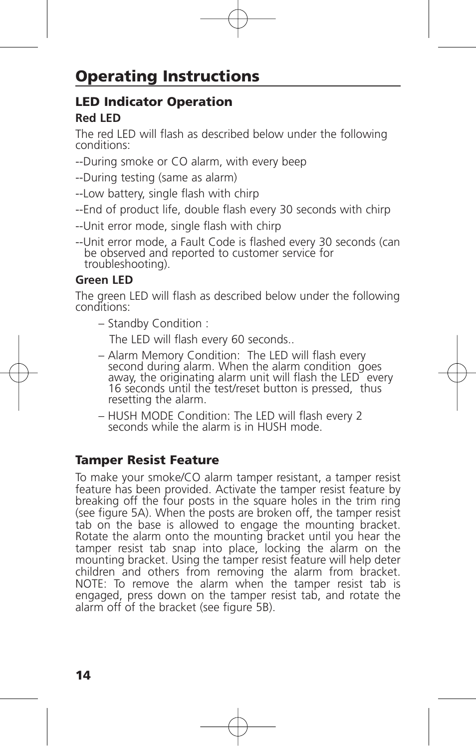 Operating instructions | Kidde KN-COSM-XTR-BA User Manual | Page 16 / 30