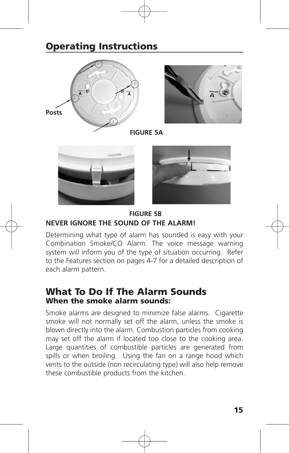 What to do if the alarm sounds, Operating instructions | Kidde KN-COSM-XTR-BA User Manual | Page 17 / 30