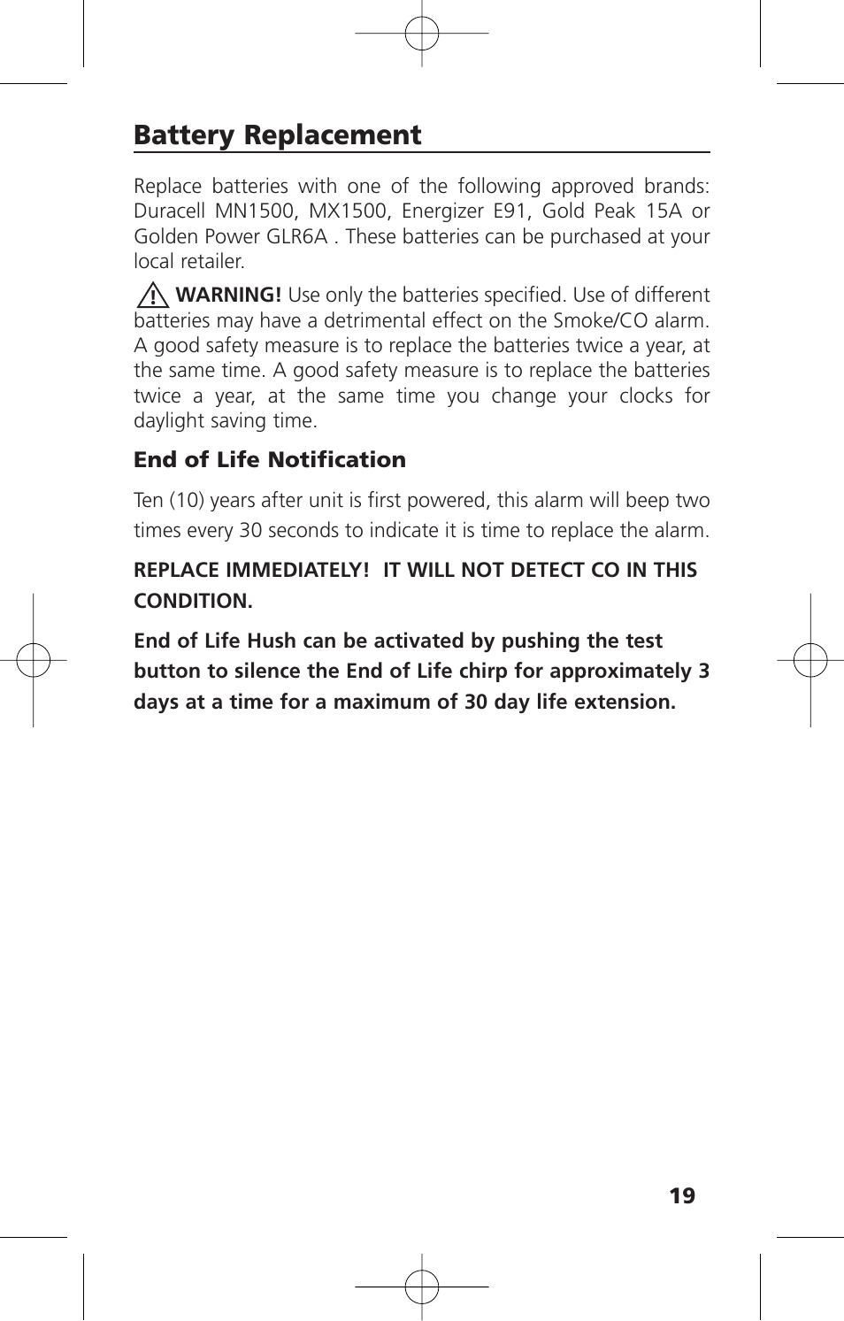 Battery replacement | Kidde KN-COSM-XTR-BA User Manual | Page 21 / 30