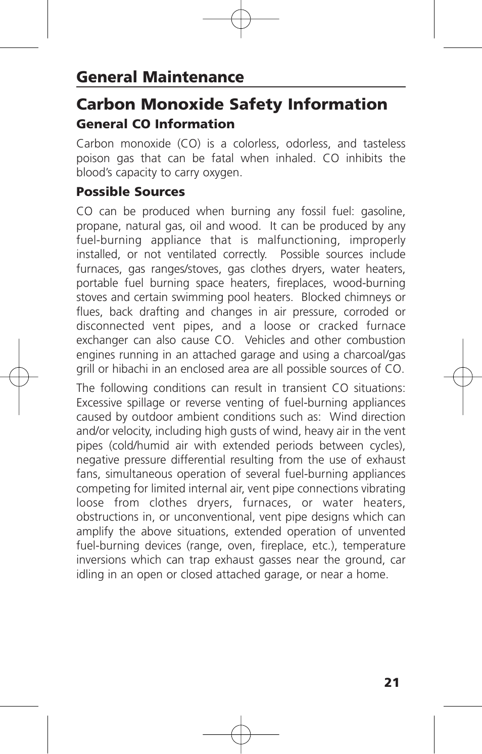 General maintenance, Carbon monoxide safety information | Kidde KN-COSM-XTR-BA User Manual | Page 23 / 30