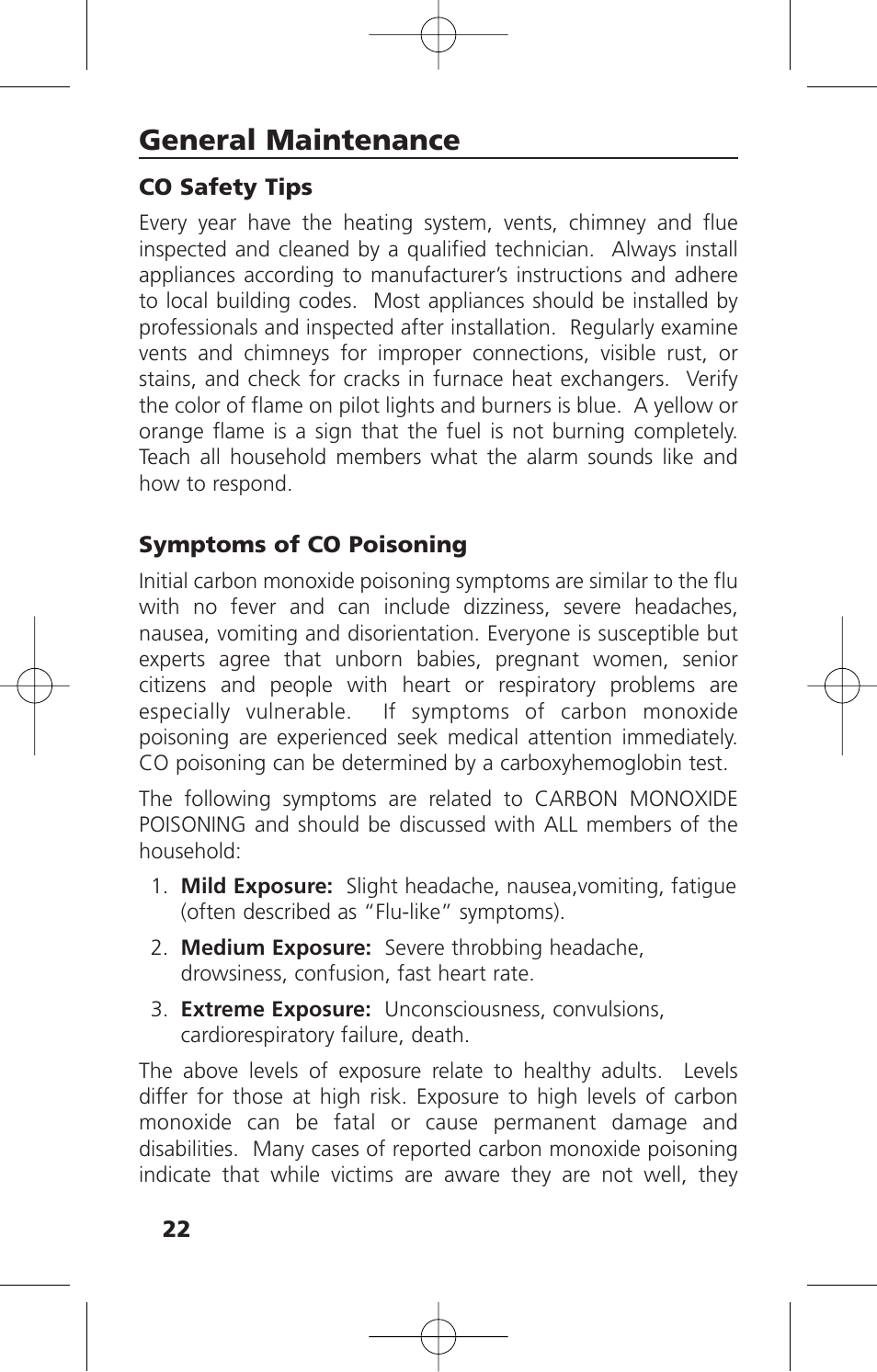 General maintenance | Kidde KN-COSM-XTR-BA User Manual | Page 24 / 30