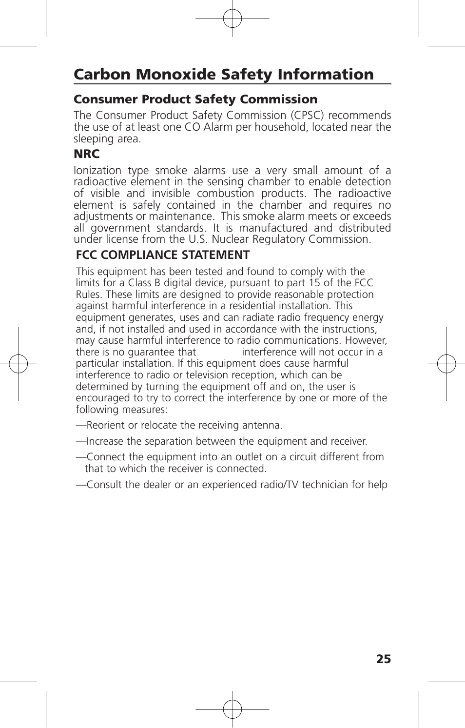 Carbon monoxide safety information | Kidde KN-COSM-XTR-BA User Manual | Page 27 / 30