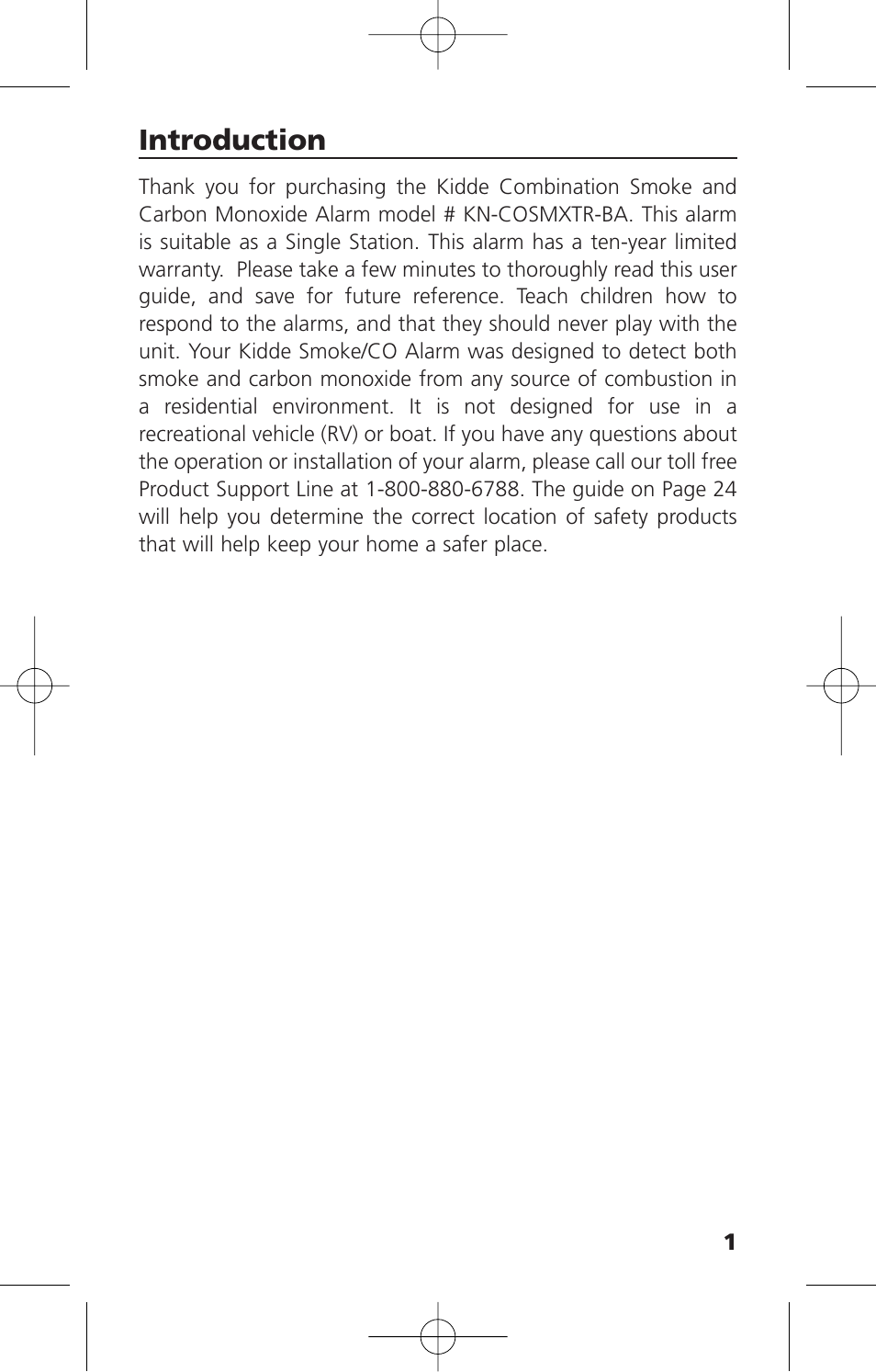 Introduction | Kidde KN-COSM-XTR-BA User Manual | Page 3 / 30