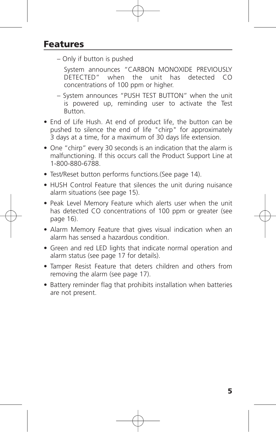 Features | Kidde KN-COSM-XTR-BA User Manual | Page 7 / 30