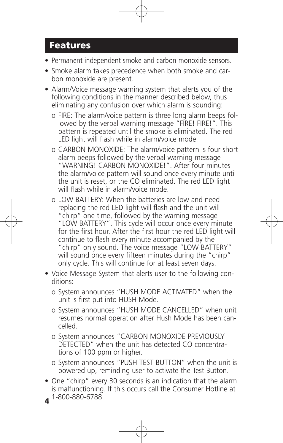Features | Kidde KN-COPE-D User Manual | Page 10 / 33