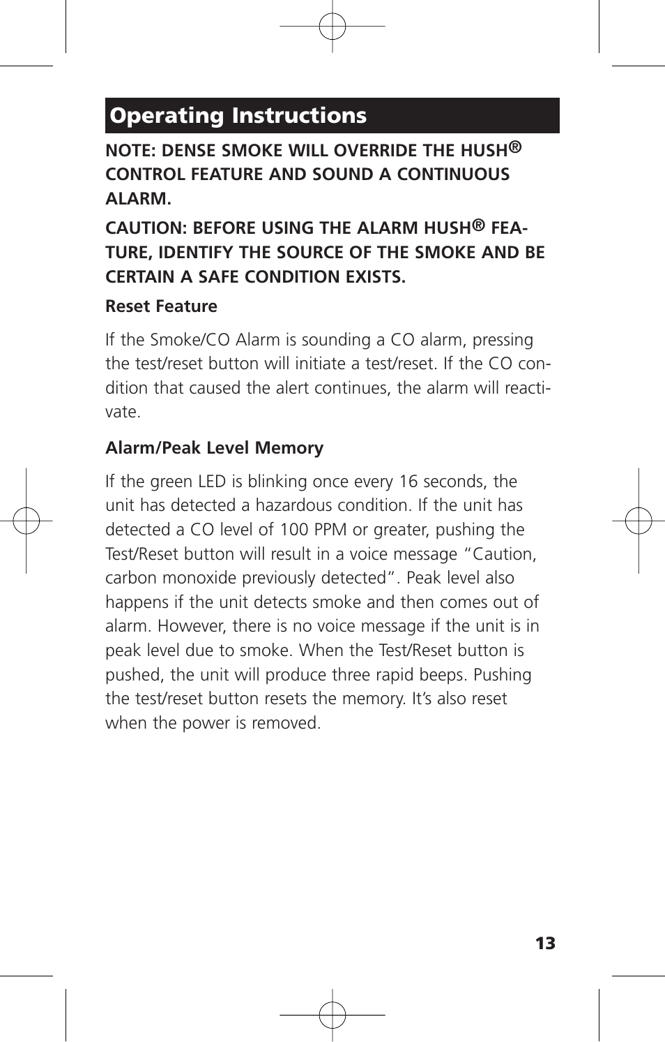 Operating instructions | Kidde KN-COPE-D User Manual | Page 19 / 33