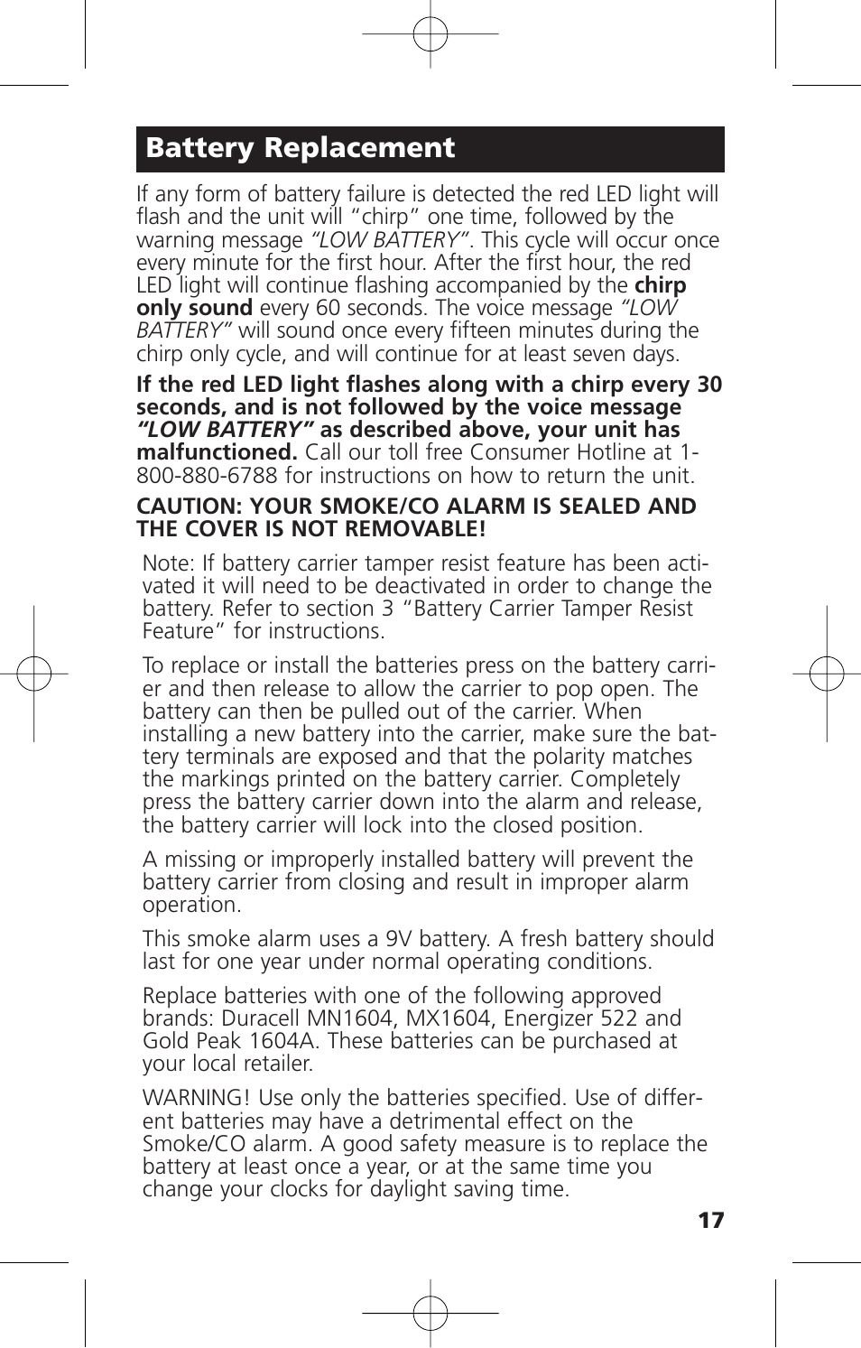 Battery replacement | Kidde KN-COPE-D User Manual | Page 23 / 33