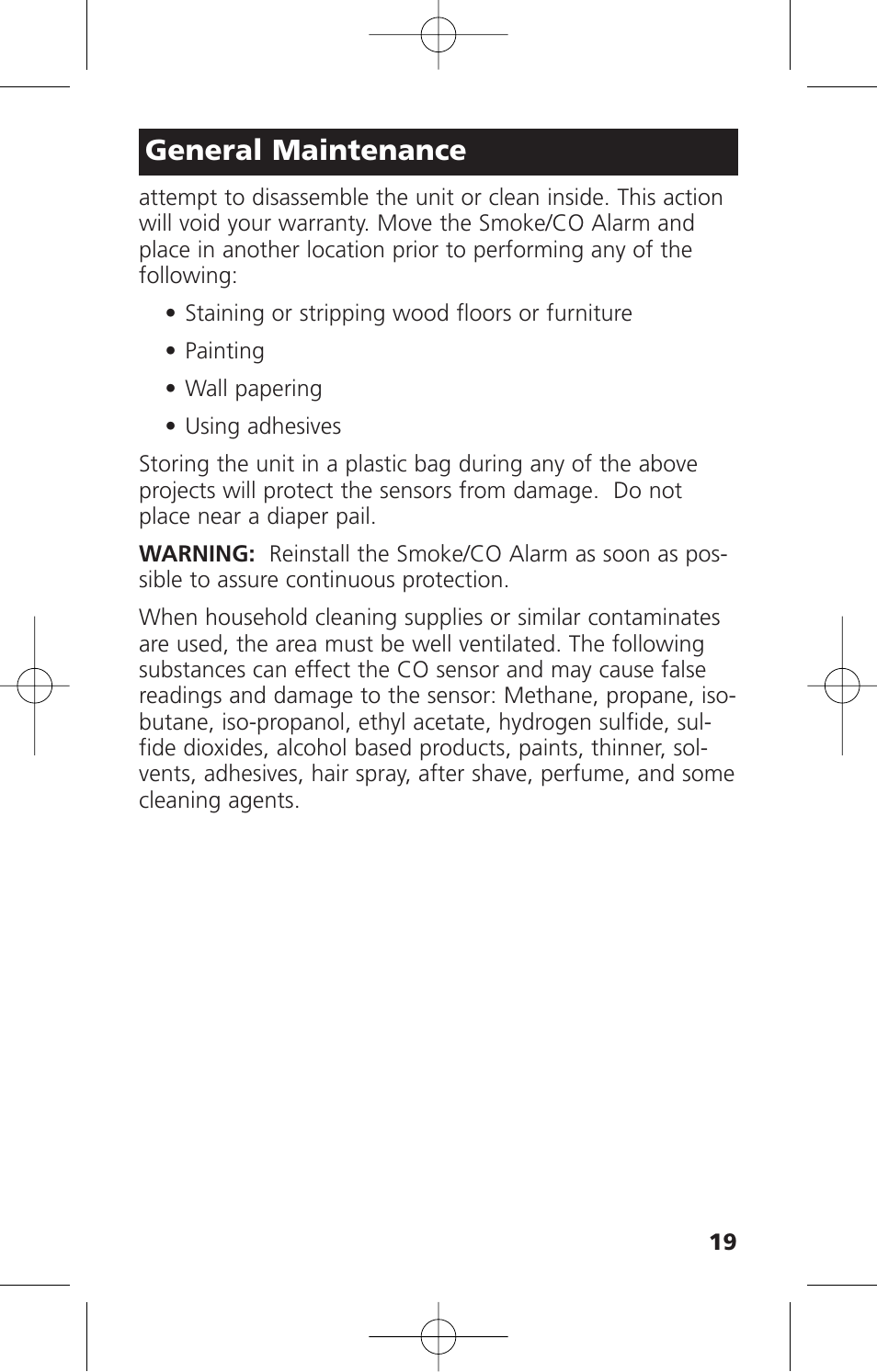 Arbon monoxide safety inform general maintenance | Kidde KN-COPE-D User Manual | Page 25 / 33