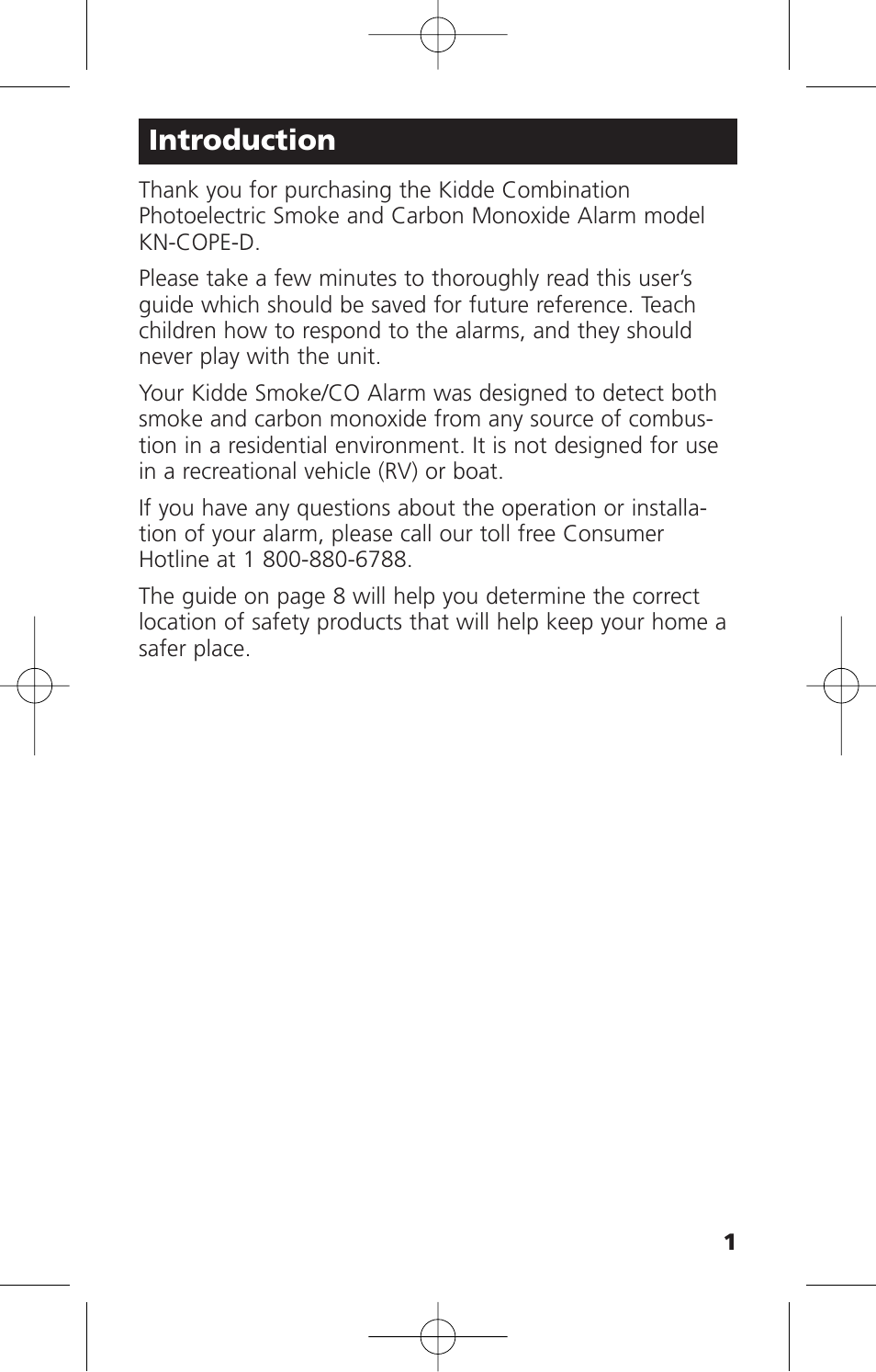 Introduction | Kidde KN-COPE-D User Manual | Page 7 / 33