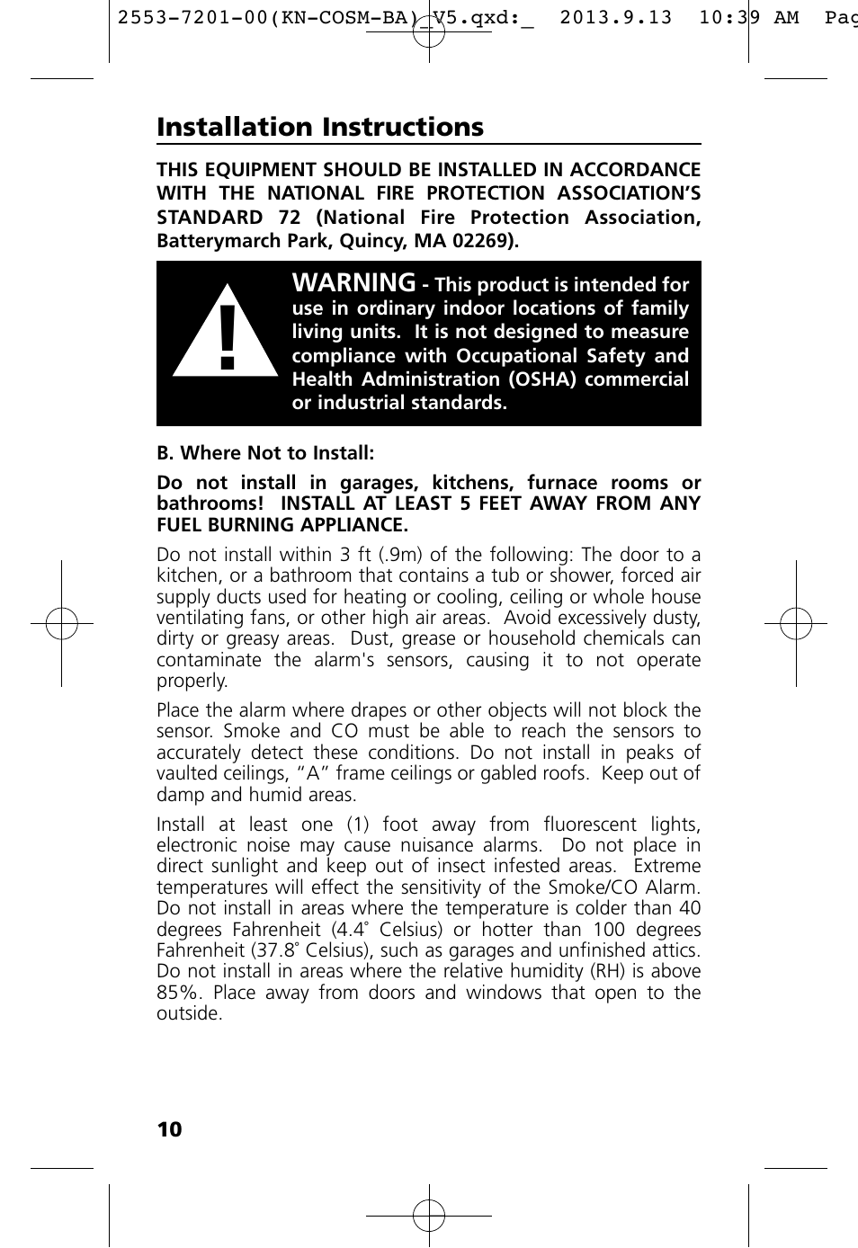 Kidde KN-COSM-BA User Manual | Page 12 / 30