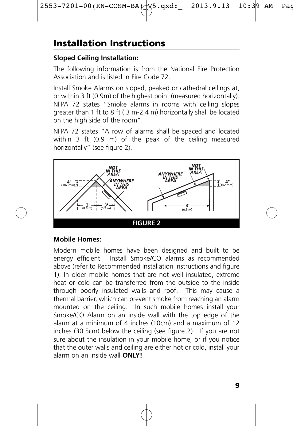 Installation instructions | Kidde KN-COSM-BA User Manual | Page 11 / 30