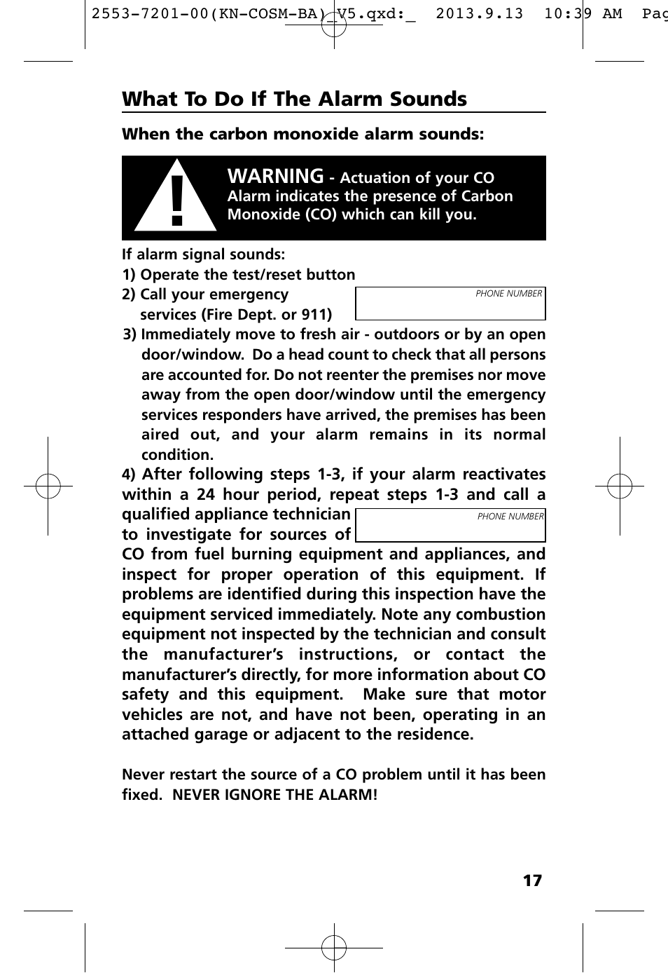 Kidde KN-COSM-BA User Manual | Page 19 / 30