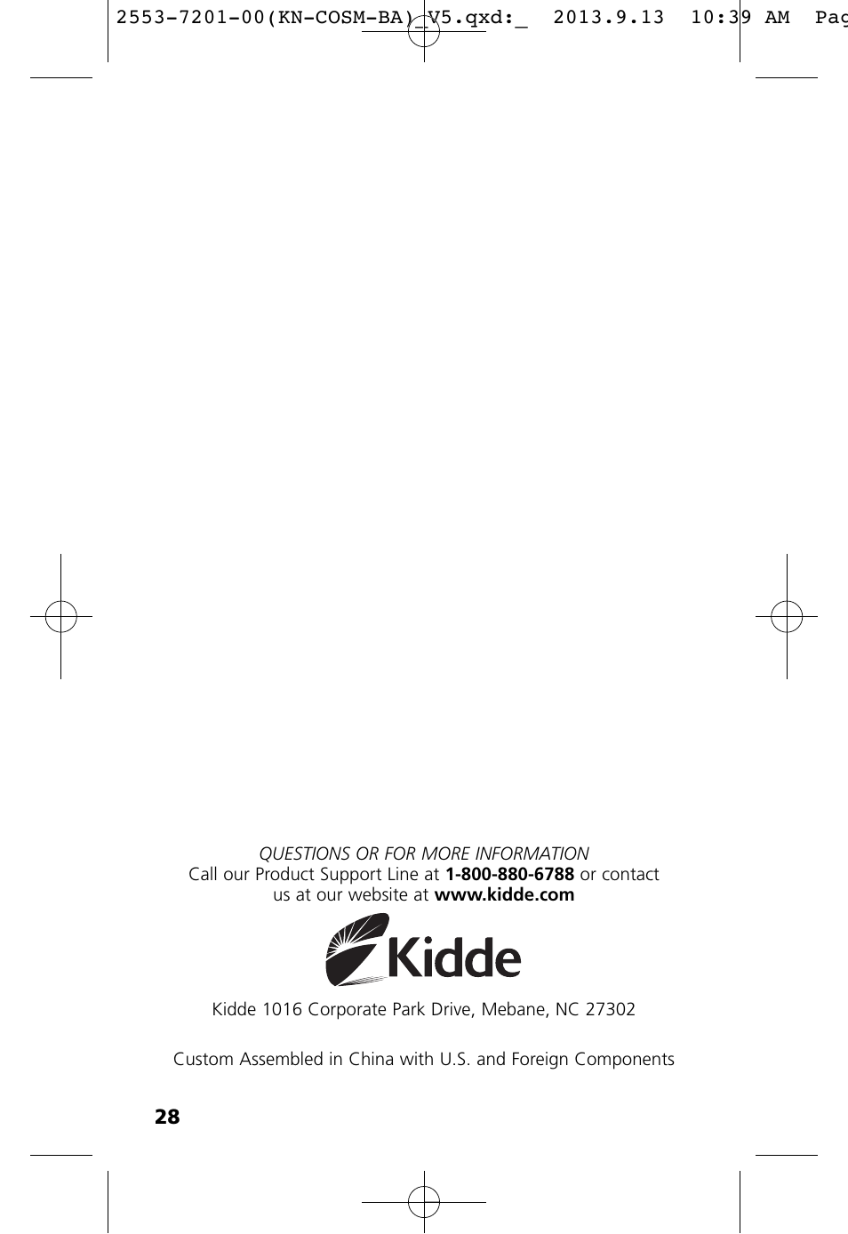 Kidde KN-COSM-BA User Manual | Page 30 / 30