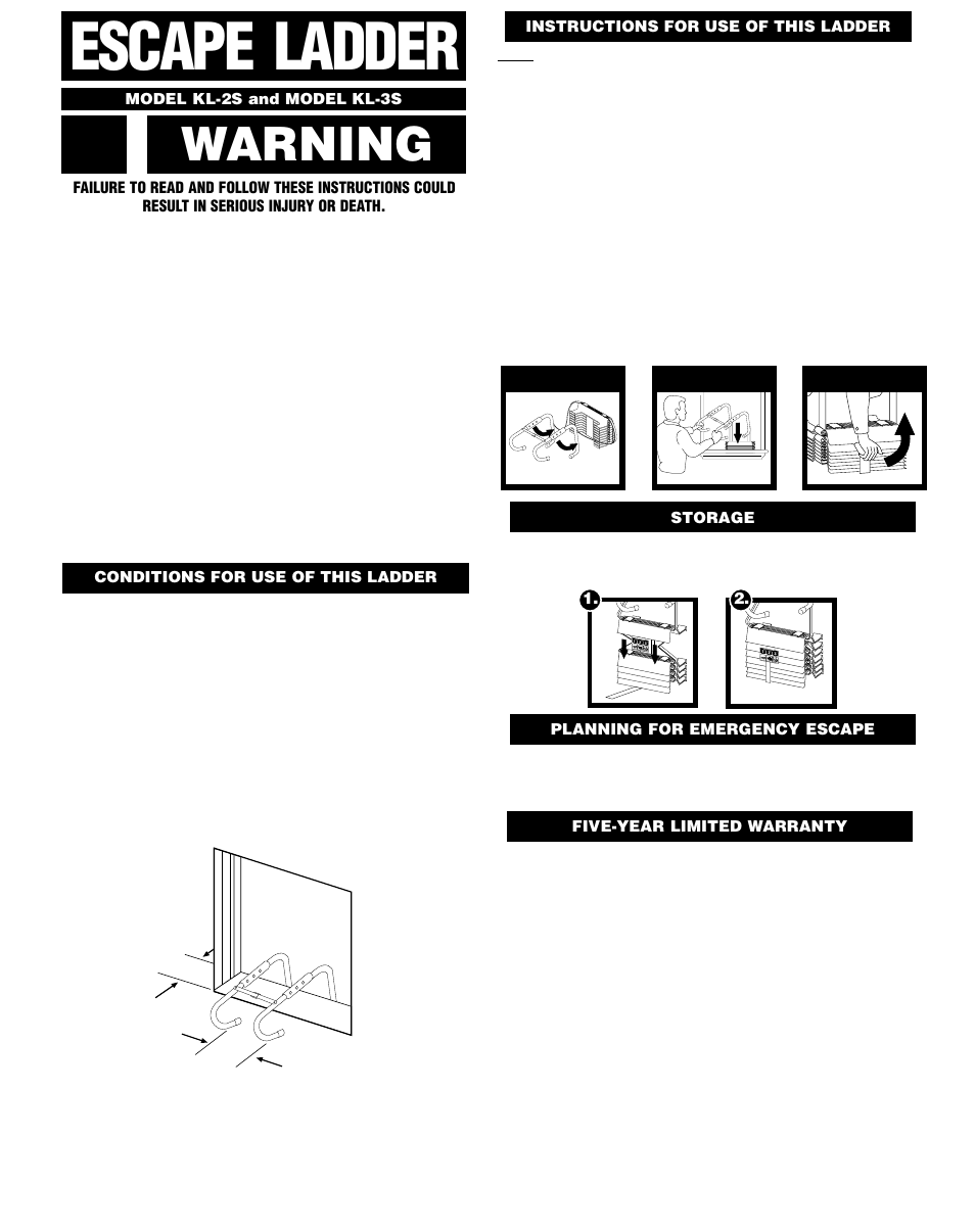 Kidde KL-3S User Manual | 1 page