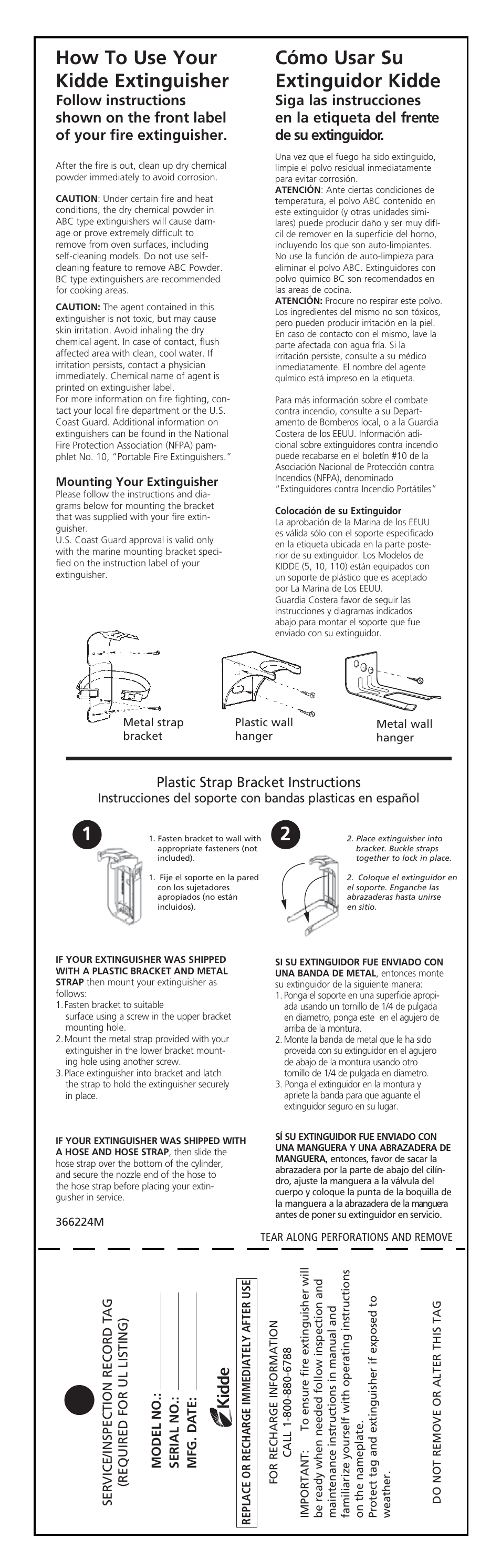 Kidde 468000 User Manual | 2 pages