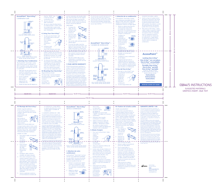Accesspoint | Kidde 001860 User Manual | Page 2 / 2