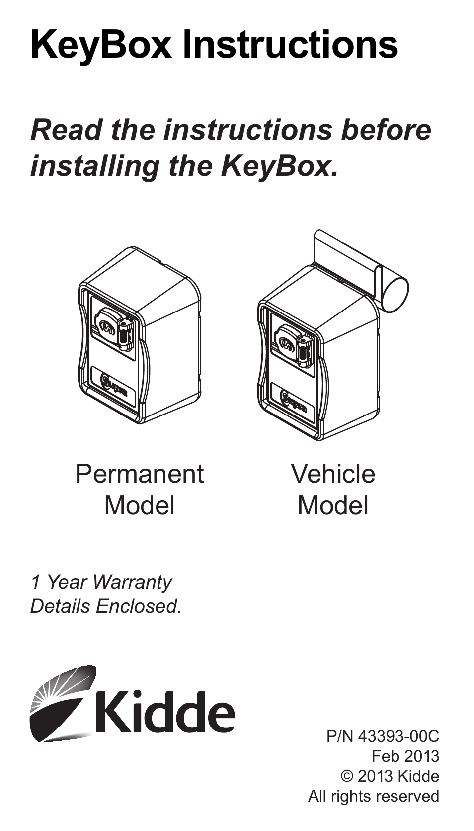 Kidde 001267 User Manual | 4 pages