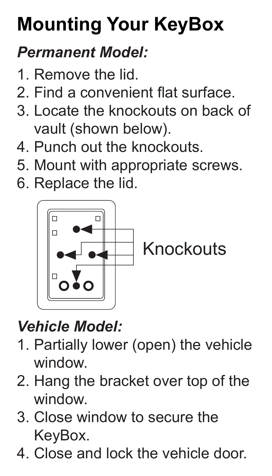 Mounting your keybox | Kidde 001267 User Manual | Page 2 / 4