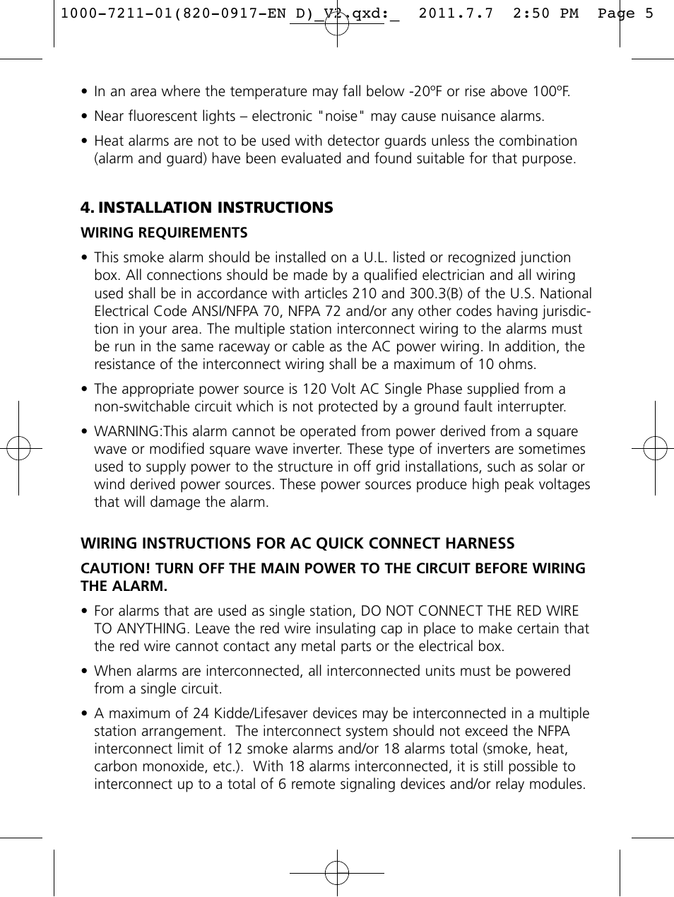 Kidde HD135 User Manual | Page 5 / 16