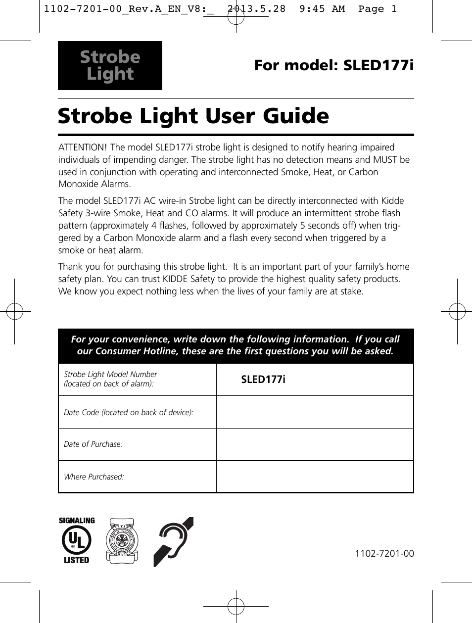 Kidde SLED177i User Manual | 14 pages