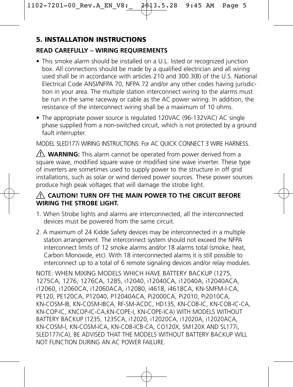 Kidde SLED177i User Manual | Page 5 / 14