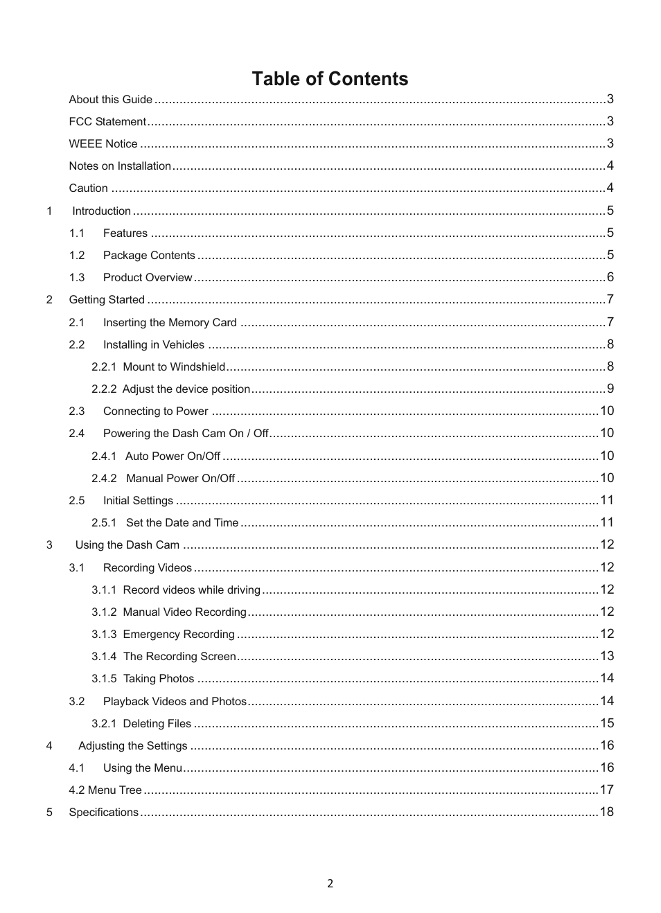 GiiNii GD-250 User Manual | Page 3 / 55