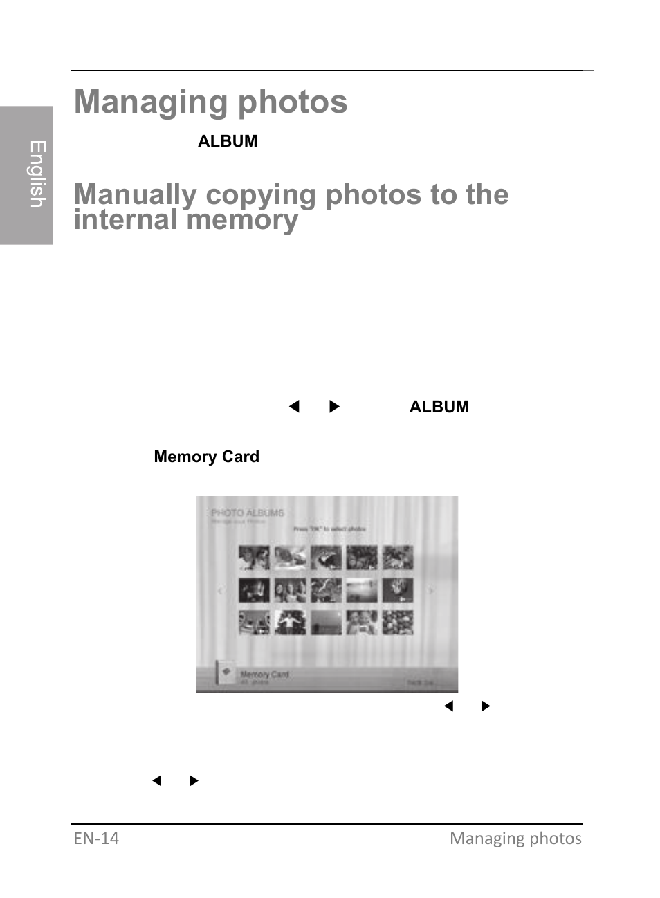 Managing photos | GiiNii GH-701P User Manual | Page 20 / 124