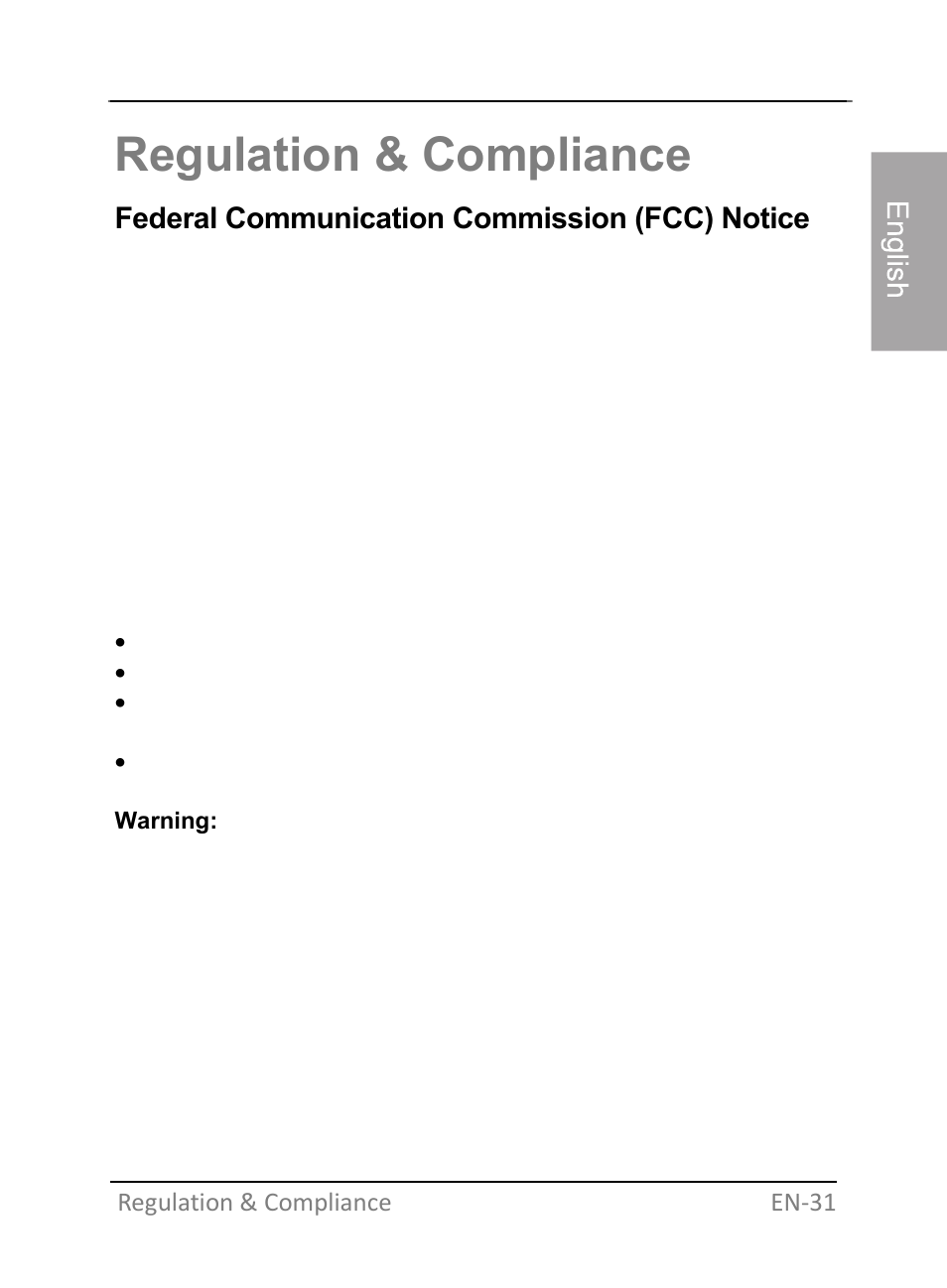 Regulation & compliance, Federal communication commission (fcc) notice | GiiNii GH-701P User Manual | Page 37 / 124